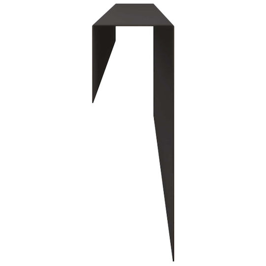 Garden Fence Cover Profiles 10 Pcs 100 x 5 x 15 cm Steel Black 8012935 Black
