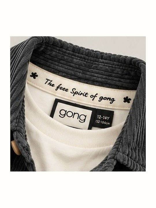 Kids 3-Piece Set with Pants Black-Grey