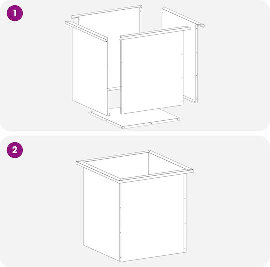 vidaXL Set of 2 Metal Planter Boxes Anthracite