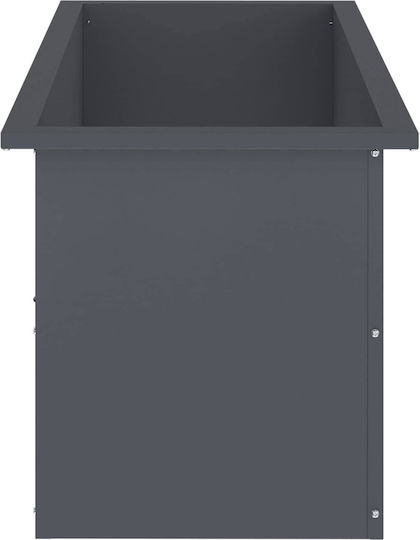vidaXL Set of 2 Metal Planter Boxes Anthracite