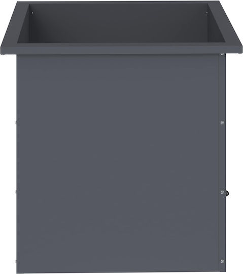 vidaXL Set of 2 Metal Planter Boxes Anthracite