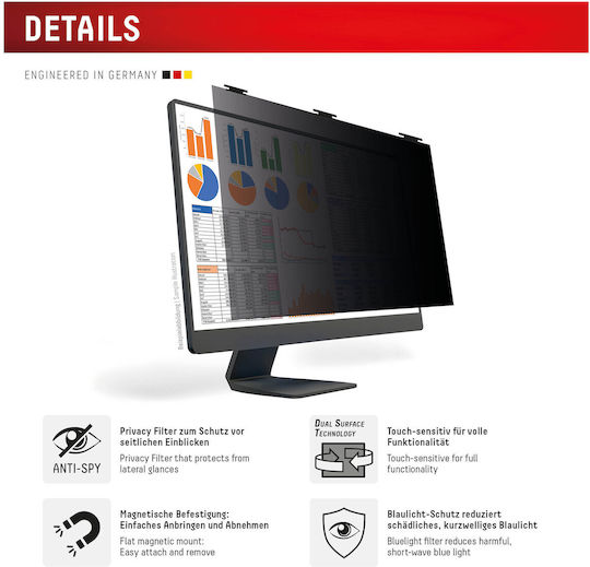 Displex Filtru Pentru Ecranul Calculatorului 02087 Confidențialitate 24" 16:10