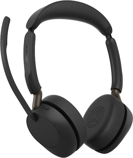 Evolve3 65 Stereo Link 390c UC Stand Wireless On Ear Multimedia Headset with Microphone and Bluetooth Connectivity