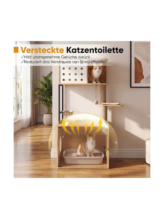 Costway Kratzbaum Katzenbaum Beige 117,5 x 43 x 72 cm