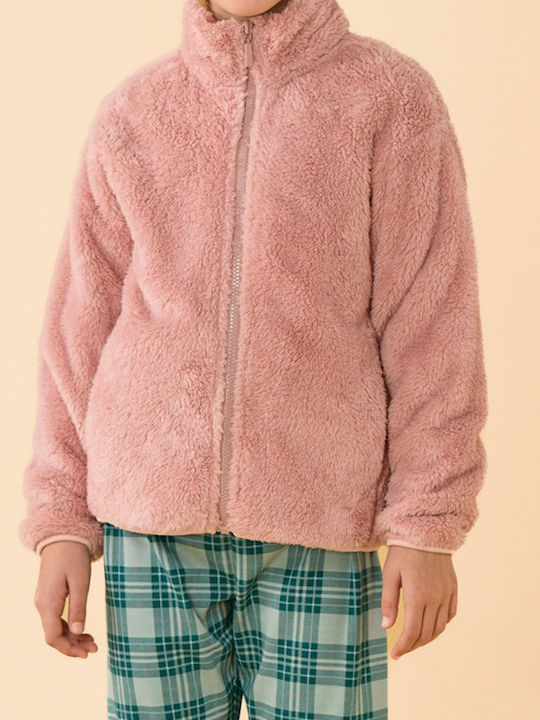 Noidinotte Παιδική Ρόμπα Χειμωνιάτικη Fleece Ροζ