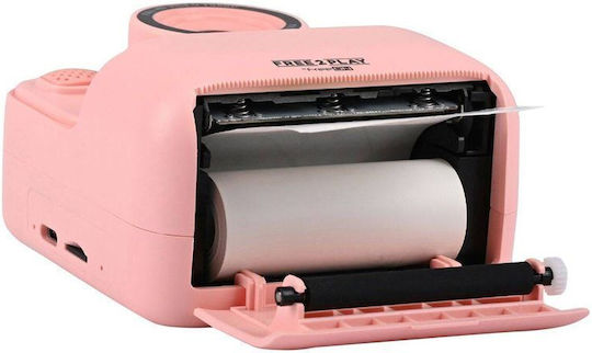 FreeOn Free2Play Kiddigit Kinderkamera mit Thermodruck Rosa