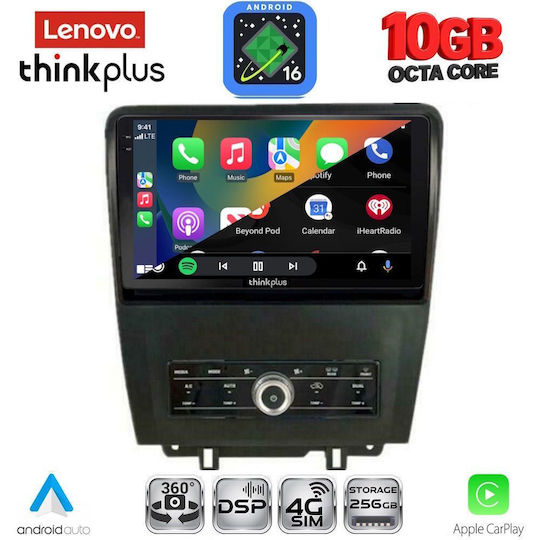 Lenovo Auto-Audiosystem für BMW X2 / X6 Ford Mustang 2010–2015 (Bluetooth/USB/WiFi/GPS/Apple CarPlay/Android Auto) mit 9-Zoll-Touchscreen