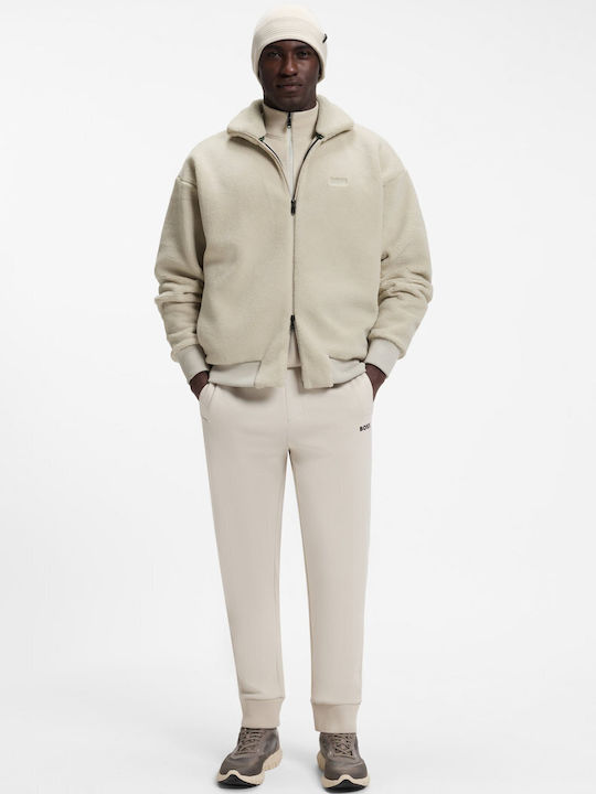 Sw_teddy Fz Jachetă Bărbătească din Fleece Bej