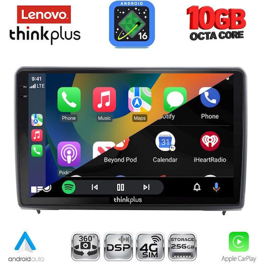 Lenovo Auto-Audiosystem für BMW X2 / X6 Ford EcoSport 2018–2023 (Bluetooth/USB/WiFi/GPS/Apple CarPlay/Android Auto) mit 10-Zoll-Touchscreen