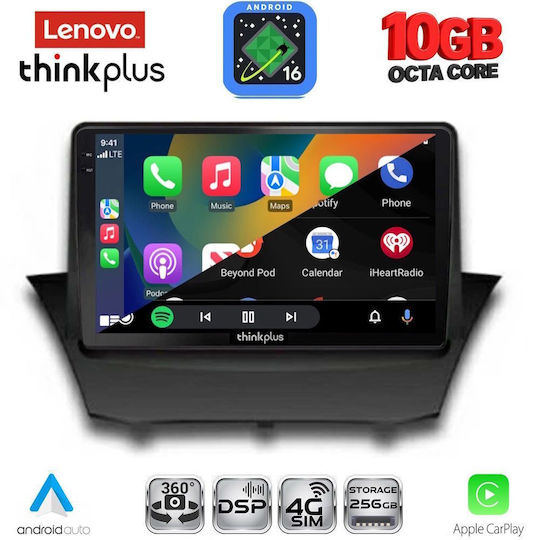 Lenovo Auto-Audiosystem für BMW X2 / X6 Ford Fiesta 2008–2017 (Bluetooth/USB/WiFi/GPS/Apple CarPlay/Android Auto) mit 9-Zoll-Touchscreen
