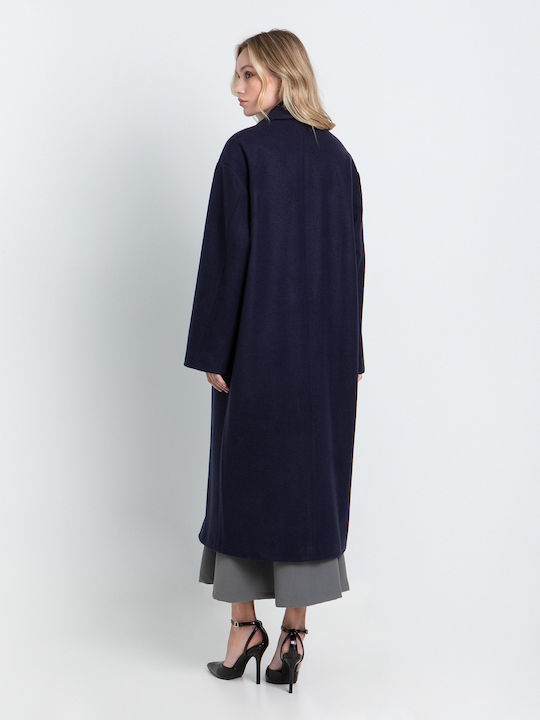Women's Blue Oversized Coat