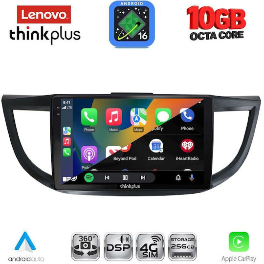 Lenovo Auto-Audiosystem für BMW X2 / X6 Honda CR-V 2013–2017 (Bluetooth/USB/WiFi/GPS/Apple CarPlay/Android Auto) mit 10-Zoll-Touchscreen