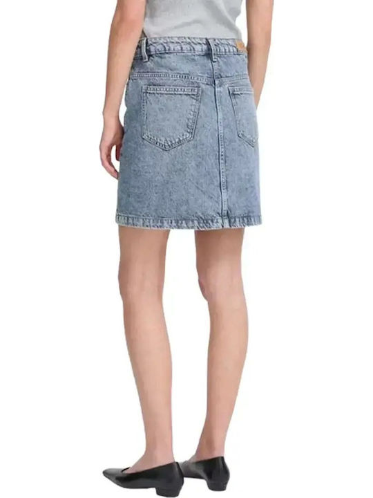 Fustă din Denim Medium Blue Stone Washed