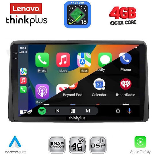 Lenovo Auto-Audiosystem für BMW X2 / X6 Dacia Duster 2019–2026 (Bluetooth/USB/WiFi/GPS/Apple CarPlay/Android Auto) mit 10"-Touchscreen