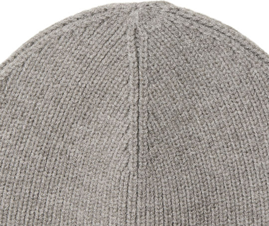 Căciulă Bărbătească Beanie cu Tricotaj Rib în Culoare Gri
