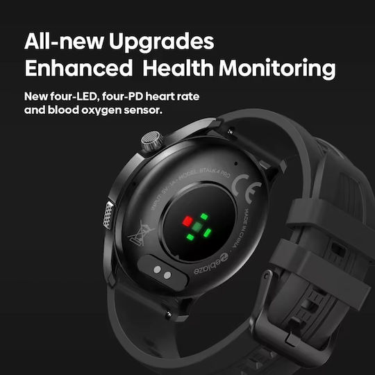 Zeblaze Btalk 4 Pro Smartwatch mit Herzfrequenzmesser (Schwarz)
