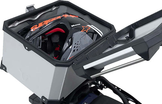 SW-Motech Motorcycle Top Case Aluminum 38L Grey