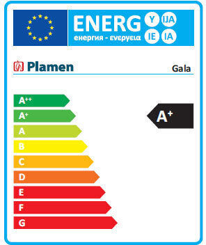 Plamen Gala Gusseisen-Holzofen 11 kW Schwarz
