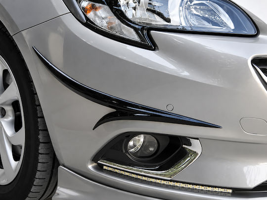 Motordrome Stoßstange Auto Vorderseite Vordere Stoßstangenecken Opel Corsa E 2014-2019 Kompatibel mit Opel Corsa
