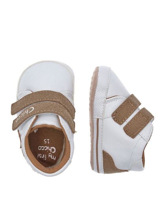 Chicco Weiße Babyschuhe zum Kuscheln, Stiefel