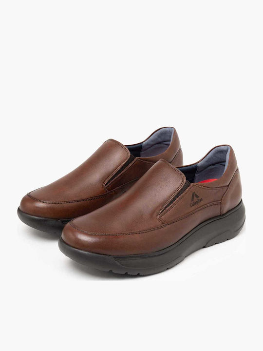 Herren-Loafers aus Leder in Braun
