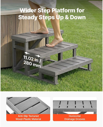 Vevor Plastic Pool Step 31.5x6x20 cm