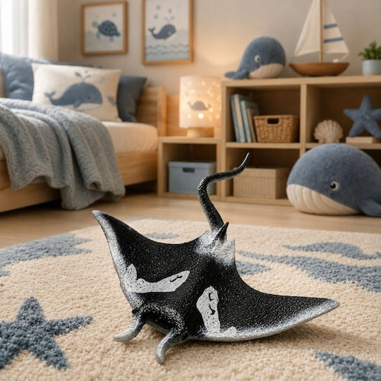 Leantoys Figure Rubber Fish Stingray Stretchy Realistic Ocean Fish 13cm