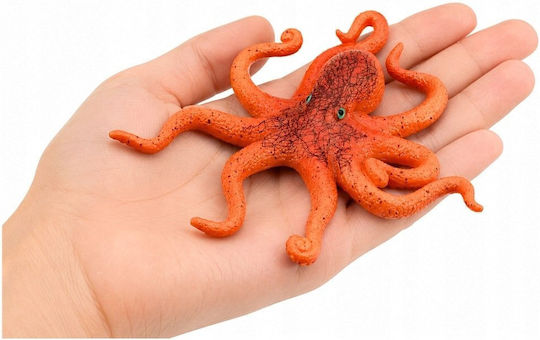 Leantoys Rubber Figure Octopus Stretchy Realistic Sea Animal 12cm