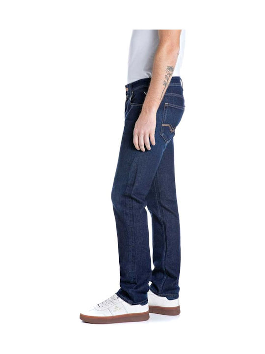 Grover Мъжки Дънков Панталон Relaxed Straight Fit Син
