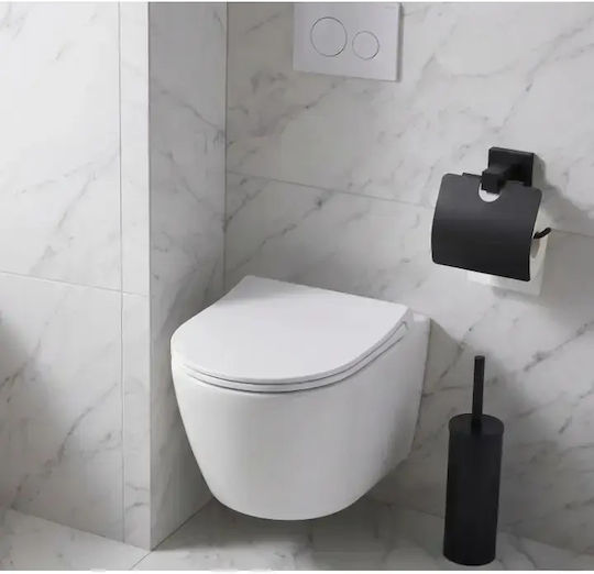 Set Accesorii de Baie Montat pe Perete din Sticlă Gri 6 Bucăți