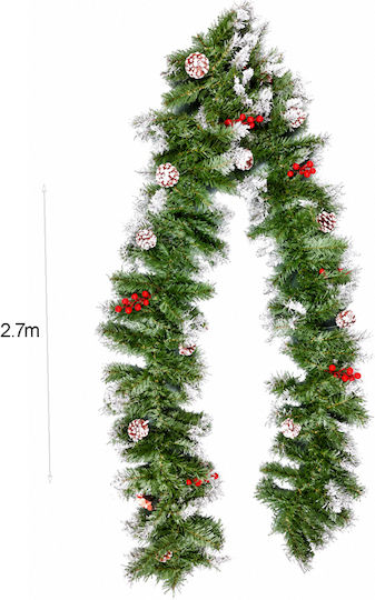 Schneebedeckte Weihnachtsgirlande Grün 270 cm