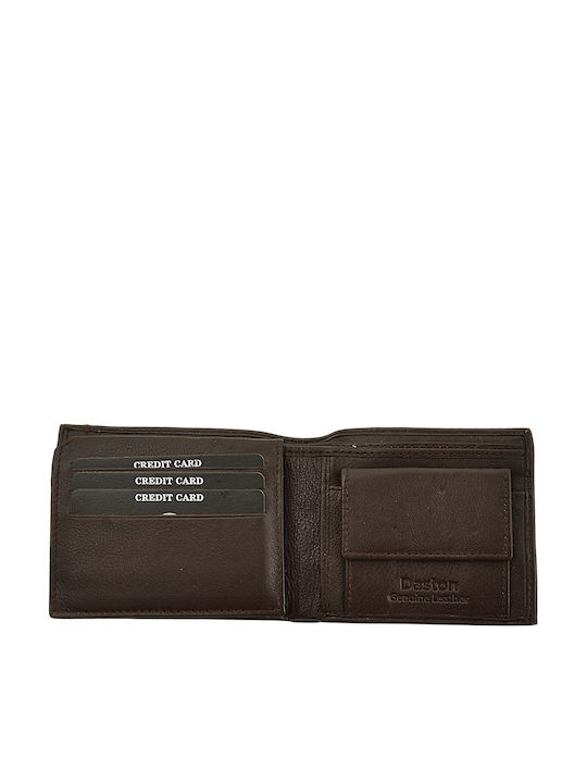 Braune Herrenlederbrieftasche mit RFID