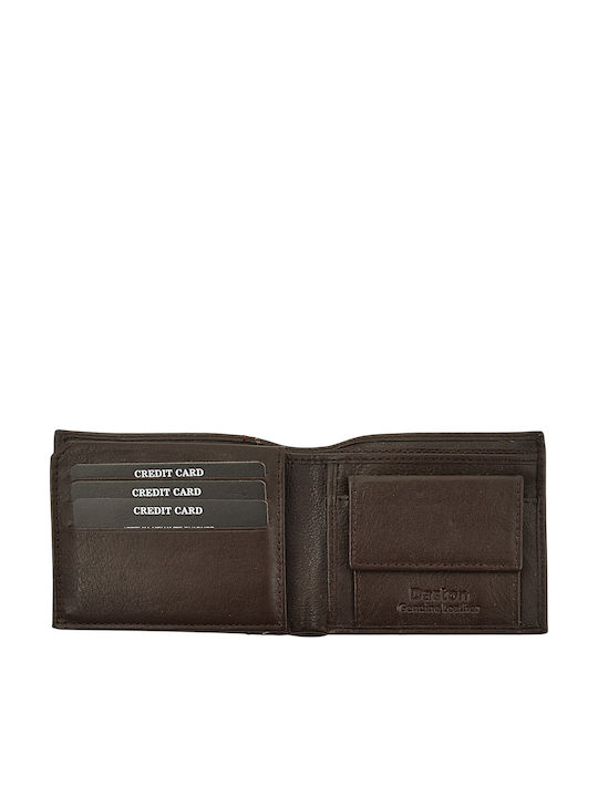 Braune Herrenlederbrieftasche mit RFID