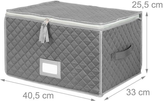 Relaxdays Cutie de Depozitare din Material Textil cu Capac Gri