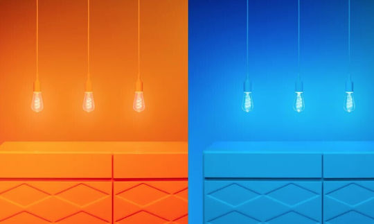 WiZ Smart Λάμπα LED 40W για Ντουί E27 και Σχήμα ST64 Θερμό Λευκό 470lm