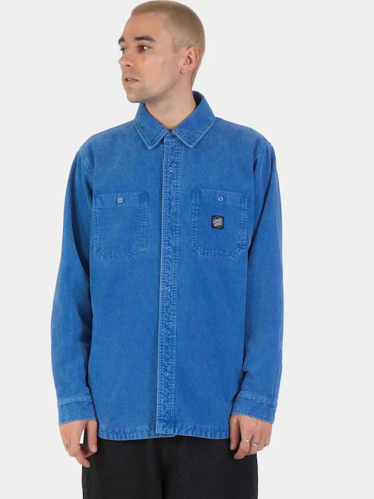 Long Sleeve Corduroy Shirt Sapphire