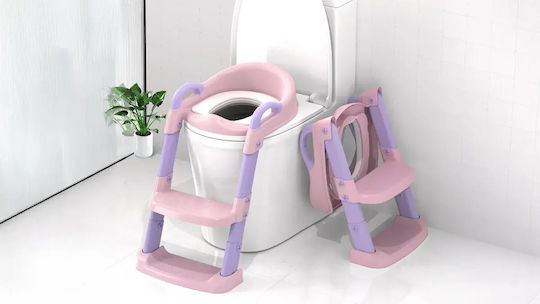 Extralink Reductor WC pentru Copii Roz cu Treaptă