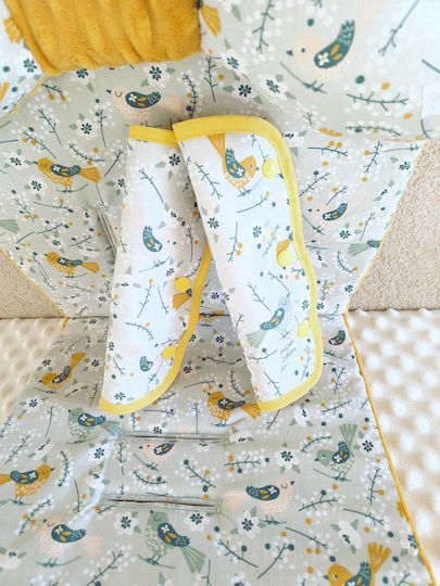 BabyValia Double-Sided Stroller Cover Yellow