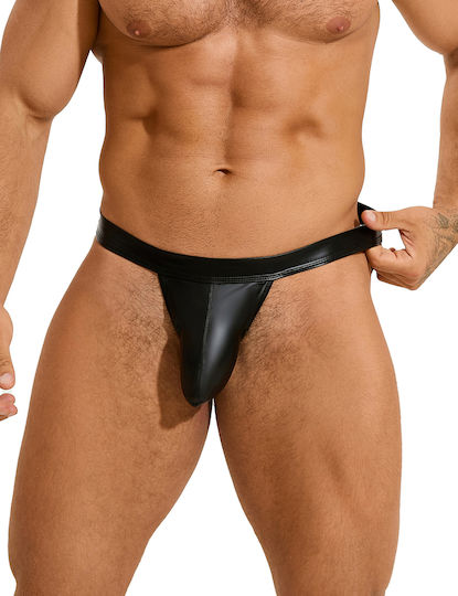 Herren Jockstrap-Unterwäsche Schwarz