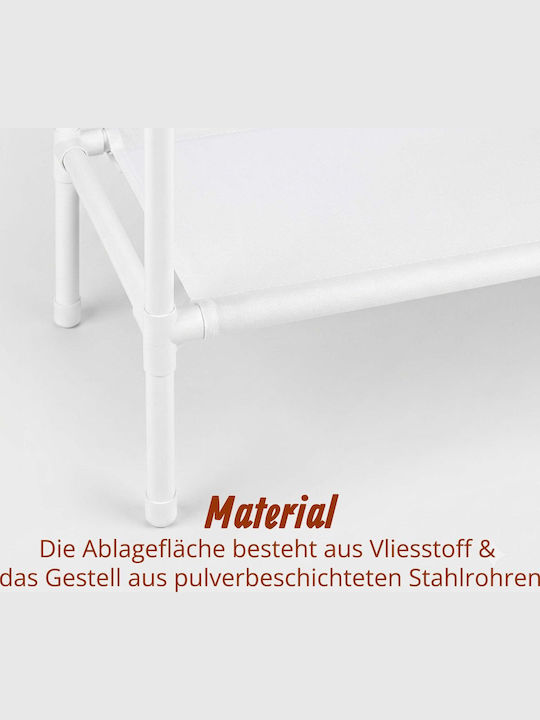 Relaxdays White Metal Floor Clothes Rack 85x46x157cm