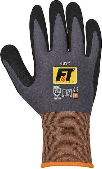 Ft-Safety Γάντια Εργασίας Κήπου Μαύρα