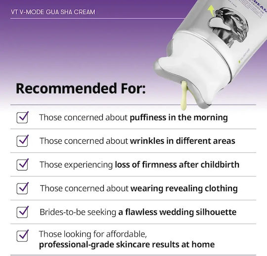 V-Mode Gua Sha Rich Face Cream for Hydration, Anti-Aging & Firming with Collagen & Retinal 120ml