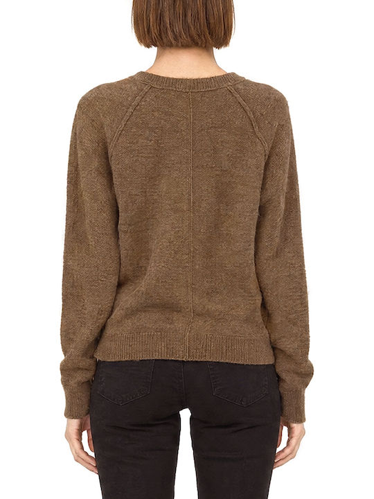 Tailor Made Knitwear Damenpullover mit langen Ärmeln Camel