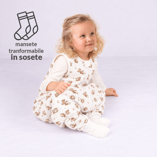 Kidizi Spring Sleeping Bag With Legs 1 Tog Beige
