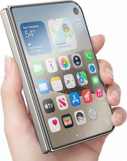 Avizar Folie de Sticlă Călită pentru Ecranul Exterior iPhone Duo 9h Antizgârieturi Neagră Transparentă