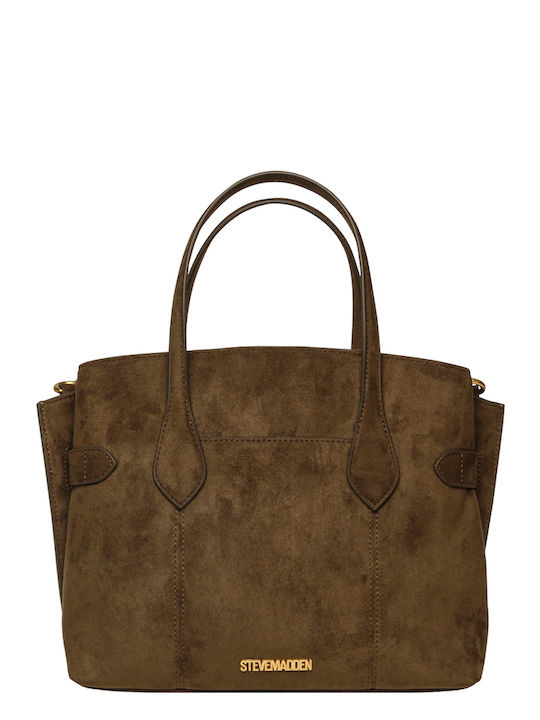 Khakifarbene Damen-Schultertasche