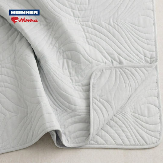 Heinner Double Coverlet Set Grey 220x240cm 3 Pieces