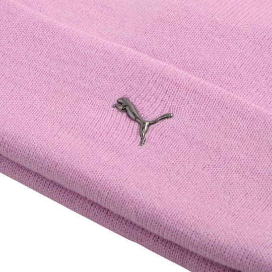Metal Cat Beanie Women's Knitted Beanie in Pink