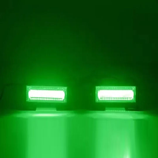 Professional Double Windshield Car Beacon Green Strobe Signal 12/24V 56 Ultracob LED 14000lm Tc-621