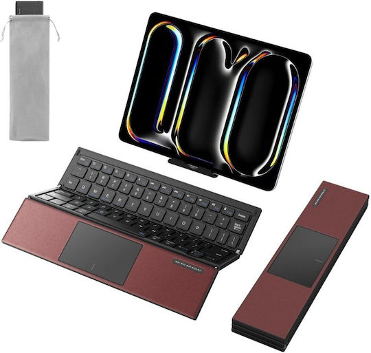 ZO1T Wireless Bluetooth Keyboard with Touchpad International English Red